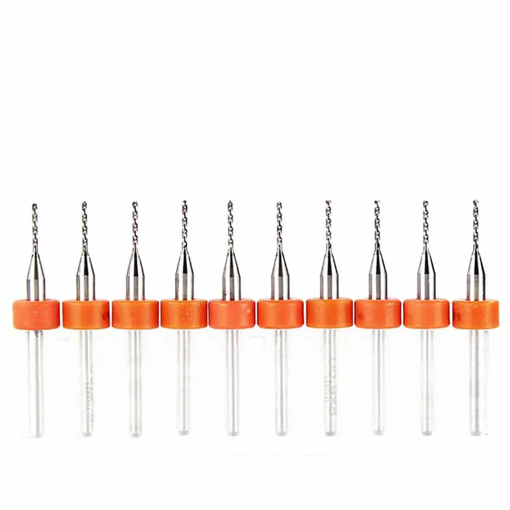 Drill Bit Set 10 Pcs 0.1-3.175mm PCB Print Circuit Board Tip Spiral Flute Carbide Micro Drill Bits For Dremel PCB jewelry Making CNC Engraving drill bit set,drill bits,drill bit