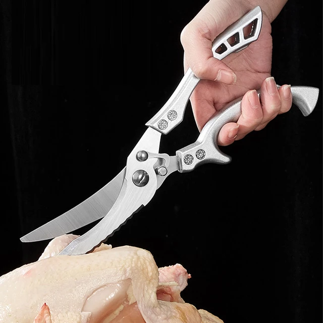 Kitchen Spring Loaded Poultry Shears Heavy Duty Chicken Shears With  Anti-slip Handle Safety Lock Poultry Scissors Chicken,bone - Scissors -  AliExpress