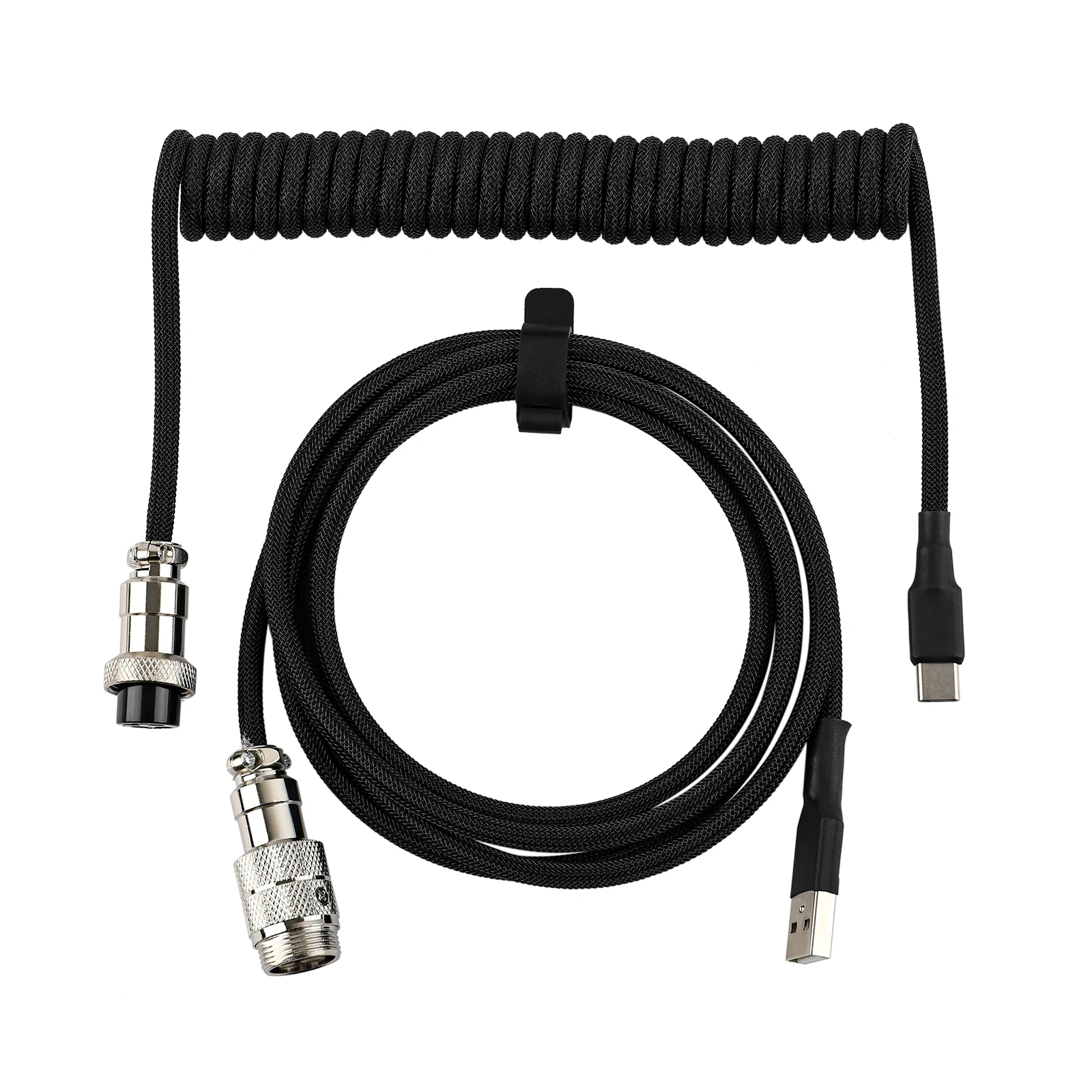 EPOMAKER Mix V2 1.8m Coiled Keyboard Cable USB C to USB A Double-Sleeved Cable for Mechanical Gaming Keyboard