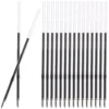 100 Pcs 07mm Black Office Push-button Ballpoint Pen Refill 100pcs Neutral Refills Portable Decor Filling Gel Fine 2