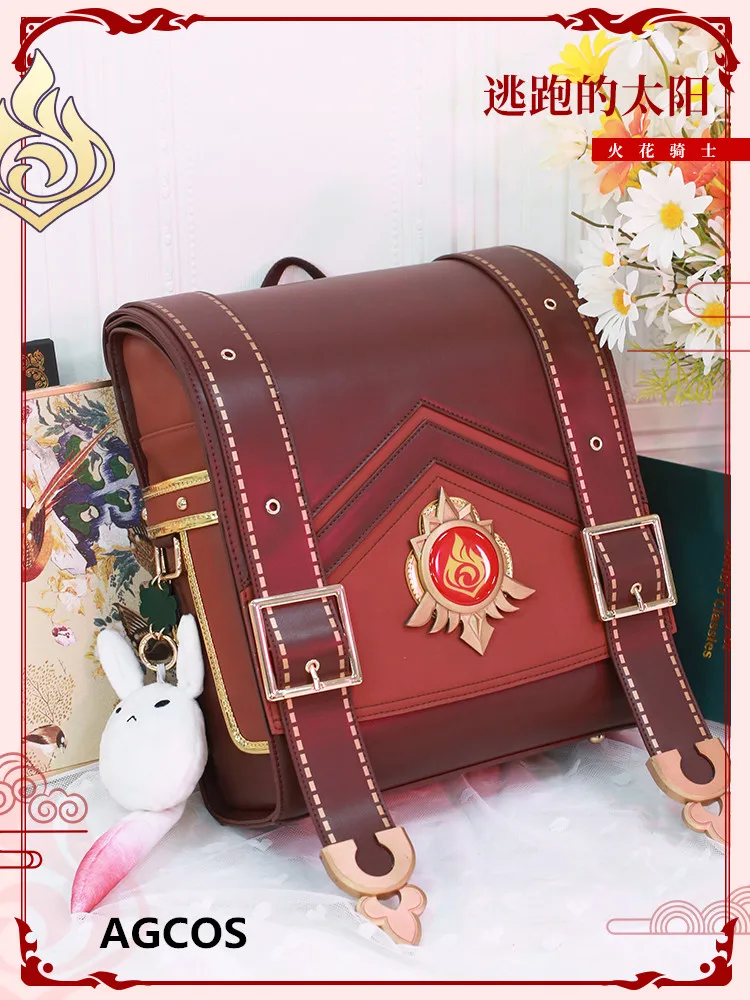 

AGCOS Genshin Impact Klee Cosplay Bag Game Cos Prop Backpack