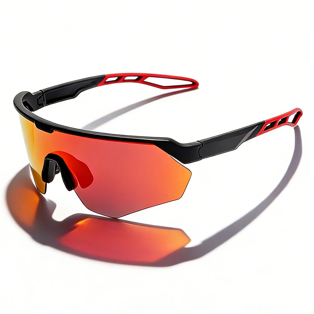 Polarisierte Sport-Radsport-Sonnenbrille mit weichem, rutschfestem Nasenpolster, TAC True Film Lens, geeignet zum Radfahren, Radfahren und Laufen – Detail 16