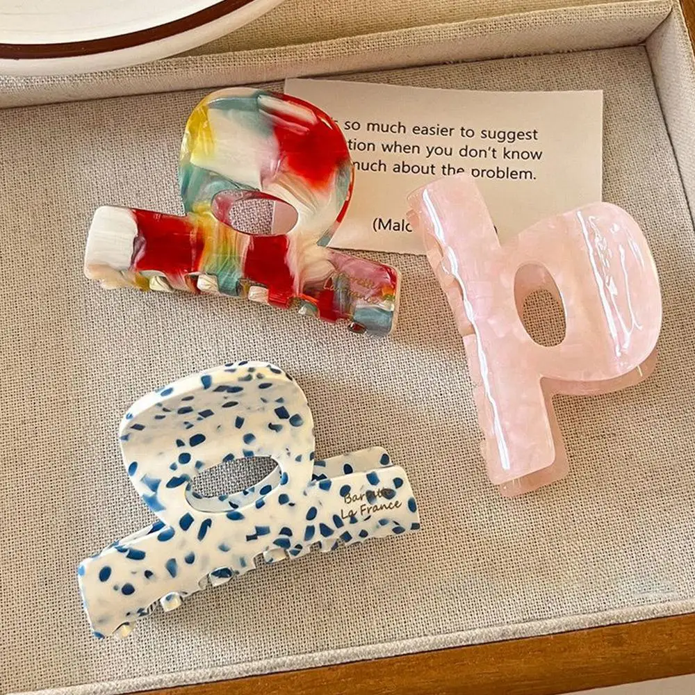 Daily French Hair Claw Clip Small Acetate Shark Clip Sweet Elegant Ponytail Holder for Women