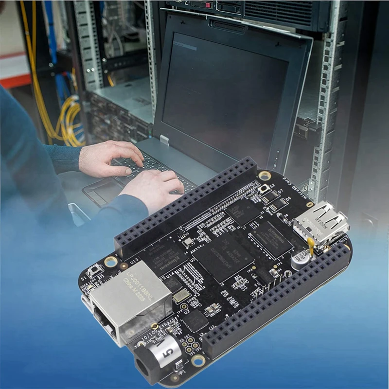비글본 BB 블랙 임베디드 AM3358 512MB DDR3 + 4GB EMMC 플래시 BB 블랙 AI 리눅스 ARM 개발 보드 + USB 케이블