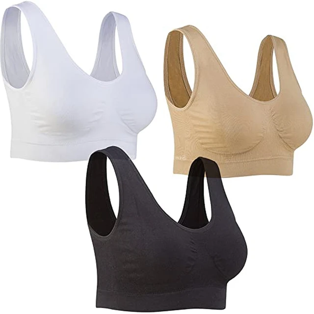 S-6XL Bra Sports Bra Seamless Plus Size Push up Bralette Women's Lingerie  Bras for Women top Female Pitted Wireless Bra (Bands Size : Medium, Size :  White) : : Clothing, Shoes 
