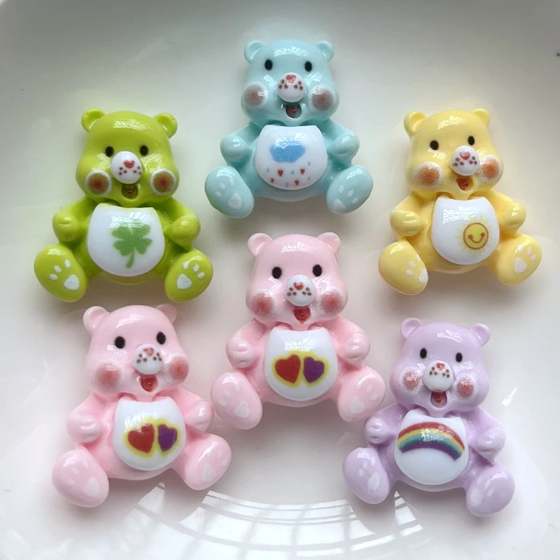 200 Mini Osos De Resina Translúcidos Para Decoración De Casas De Muñecas, Jardines De Hadas Y Manualidades, Surtido De Colores