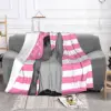 Nicholas Chavez Pink American Knitted Blanket  Flannel Throw Blanket Bed Sofa Decoration Soft Warm Bedspreads 2
