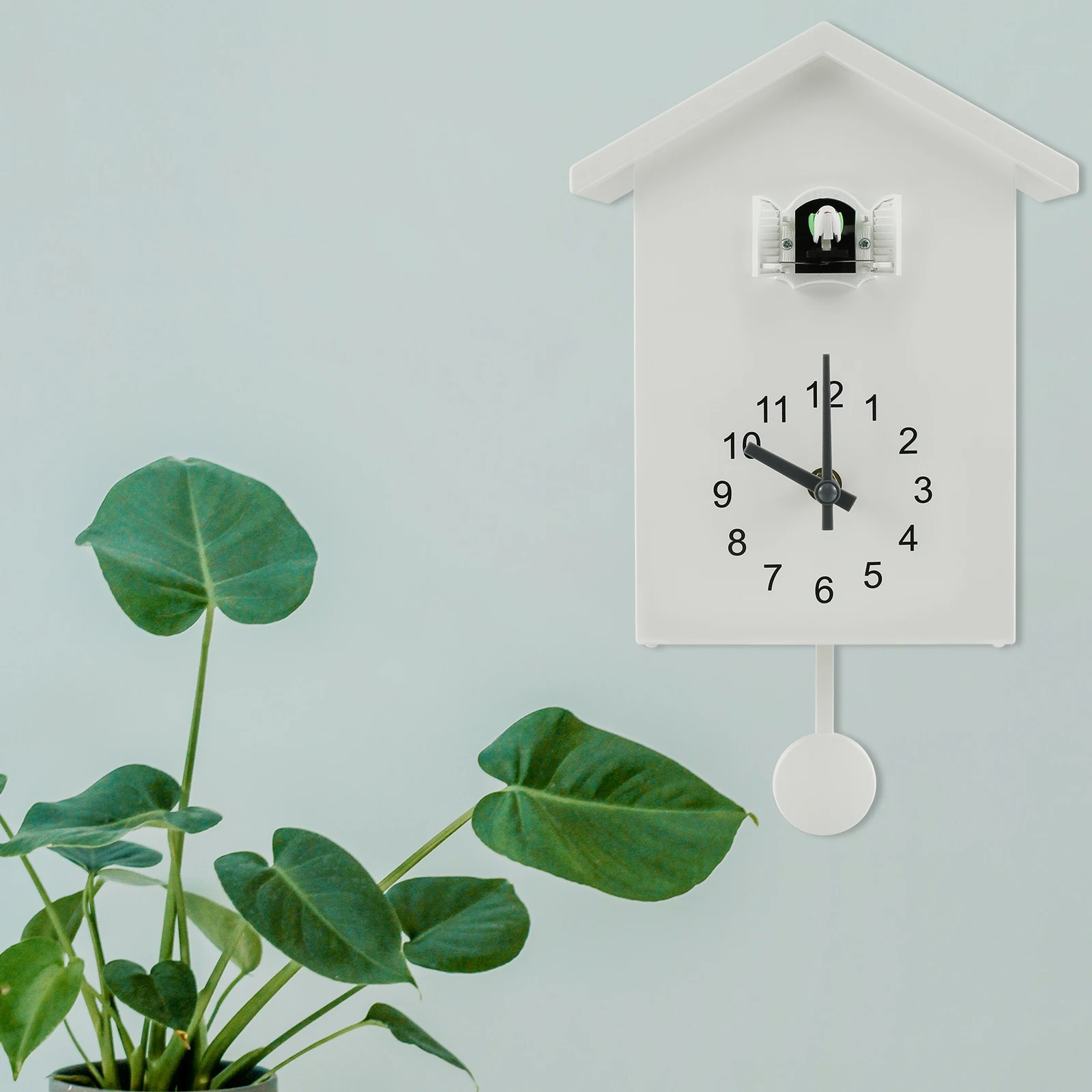 Reloj de cuco con cronómetro, sonido minimalista con péndulo, casa - Main Image