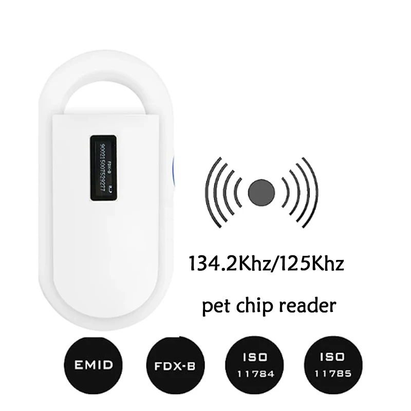 FDX-B Pet Scanner ISO11784/5 Pet ID Reader 134.2Khz Chip Transponder RFID Handheld USB Dog Cat Microchip Scanner pet microchip scanner