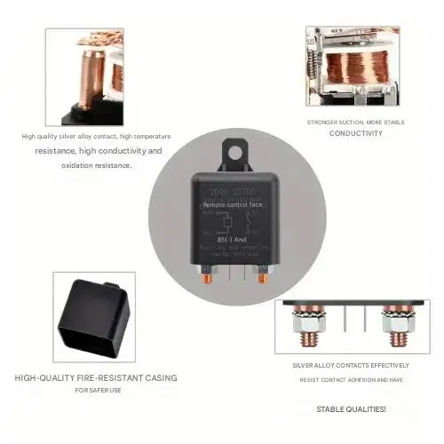 Remote Car Control Battery Disconnect Switch - Anti-Theft Upgrade to Prevent Power Drain