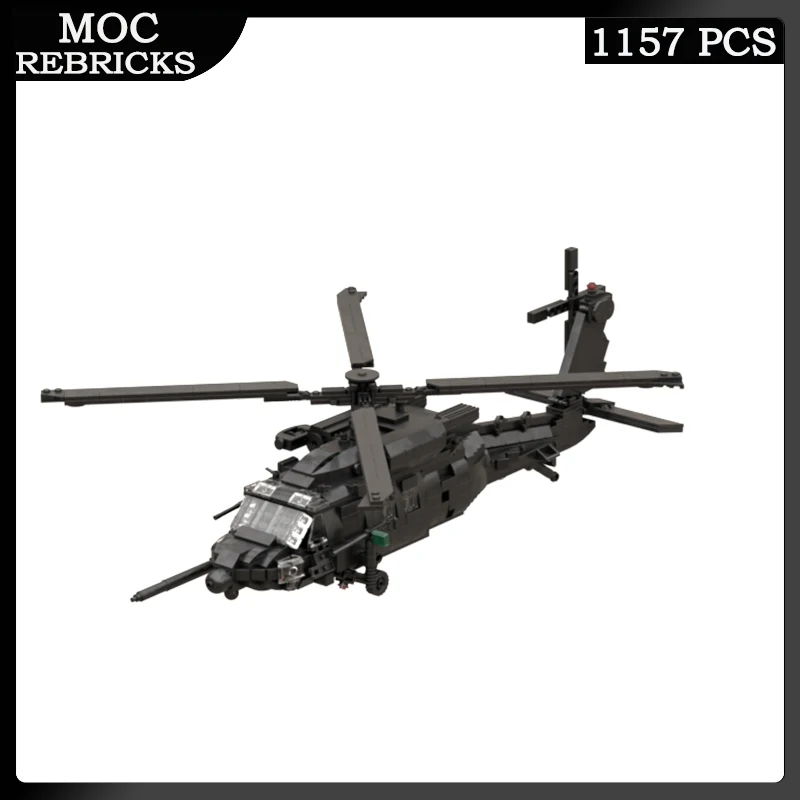 

WW II US Air Force Weapons Series HH-60W Rescue Helicopters MOC Building Block Aircraft Model Educational Toy Brick Kid’s Gifts