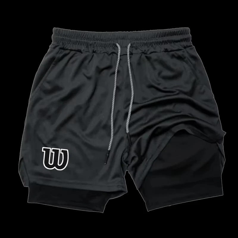 Herren 2-in-1 Doppellagige Laufshorts Sport Casual Gym Workout Marken-Mesh Atmungsaktive Basketball-Laufshorts Sommer2026 – Detail 7