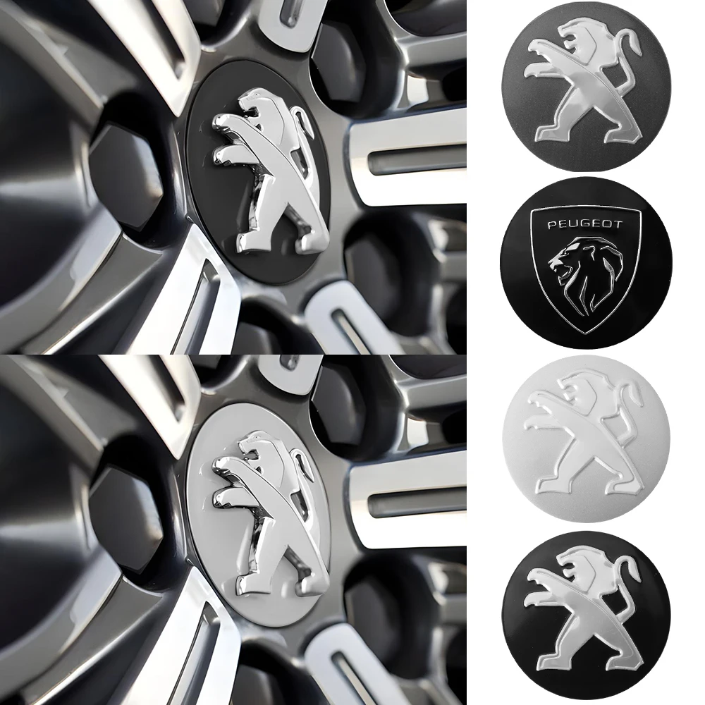 Set of 4 Stylish Car Wheel Center Hub Caps - 56/65/66mm Auto Decor Accessory