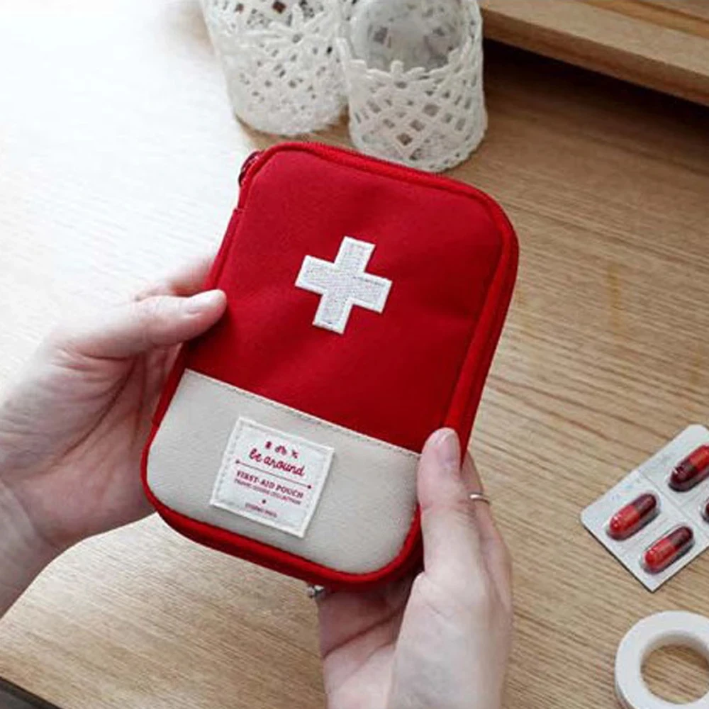 1/2/10Pcs Mini Portable Medicine Bag First Aid Kit Outdoor Medical Emergency Kits Pouch Organizer Home Medicine Pill Storage Bag first aid kit