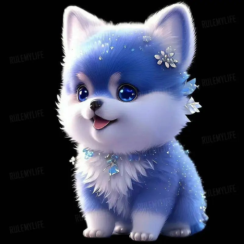 Pomeranian Toilet Stickers for Washroom Toilet Lid Backrest Animal Dog Decoration Accessories Self-adhesive Vinyl Decals vinyl stickers toilet stickers toilet seat stickers