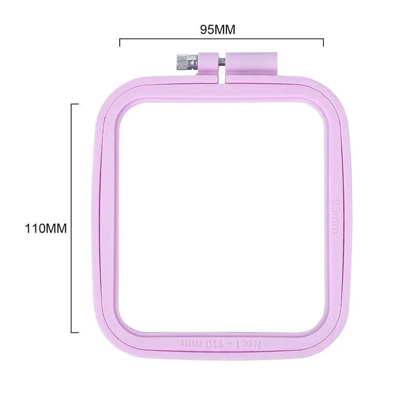 Square Plastic Embroidery Hoops Set - 5 Sizes for DIY Crafting and Sewing Projects