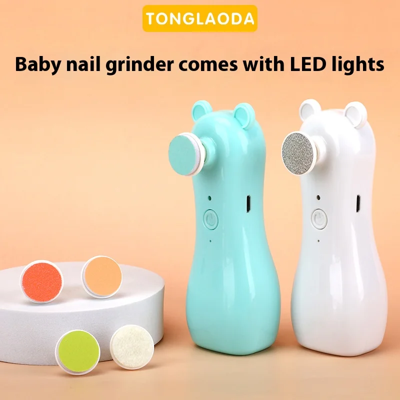 Baby Nail Grinder: Rabbit & Bear Rechargeable Anti-Clamping Nail Clippers-Electric Grinder Set Newborn Care