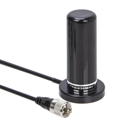 High - Performance Dual Band VHF/UHF Mobile Radio Antenna with Base and PL259 Connector