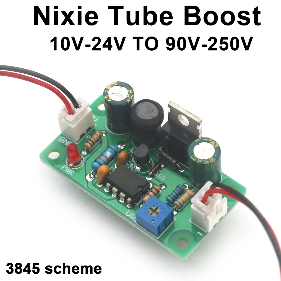 Nixie Tube Booster DC 9-12V à 80-380V 160V 170V, Convertisseur Boost, Entraînement De Puissance Haute Tension 6E2 6E1 IN12 IN18 IN14, Horloge Lumineuse