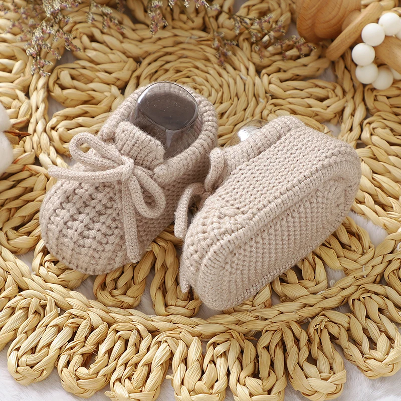 Baby Walking Shoes Solid Soft Soled Newborn Boys Girls First Walker Breathable Anti-Slip Infant Toddler Indoor Outdoor Prewalker 6
