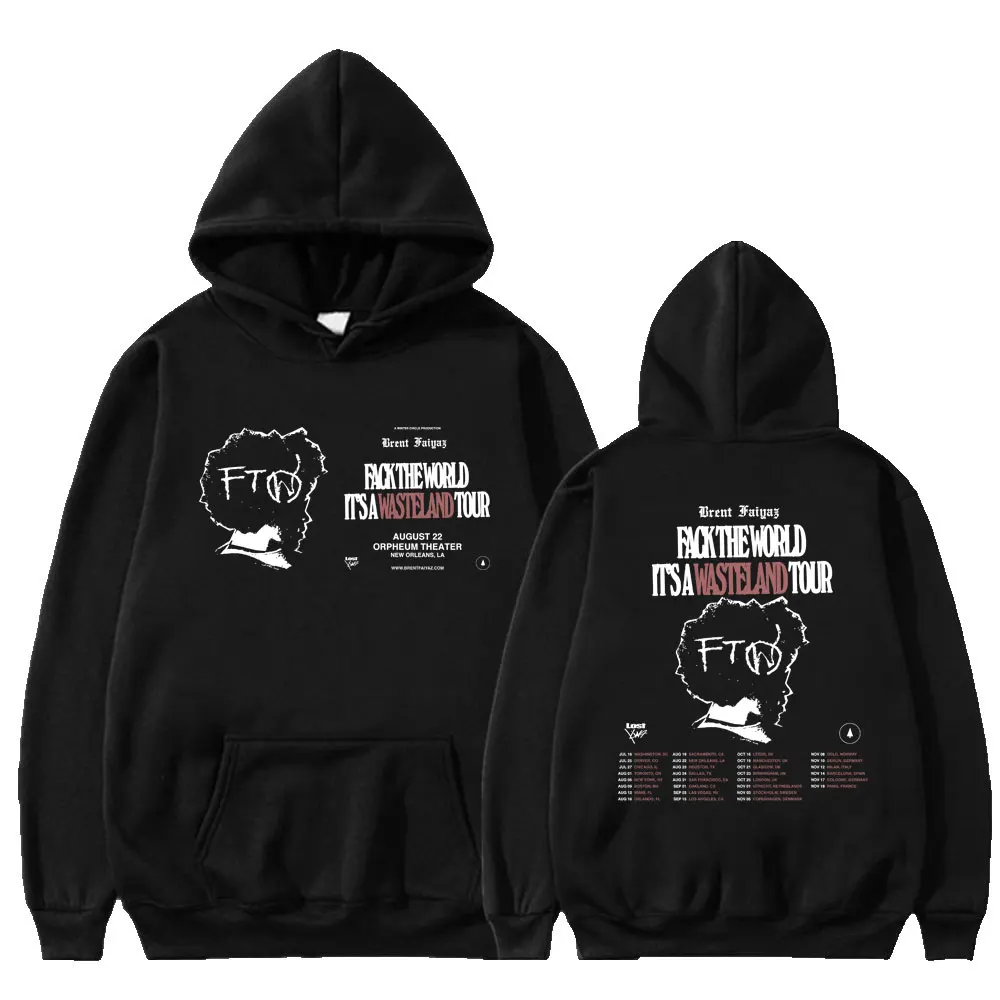 

Brent Faiyaz Hoodies It's A Wasteland Tour Concert 2023 Sweatshirt Men Women Hip Hop Vintage Oversized Fleece Hoodie Streetwear