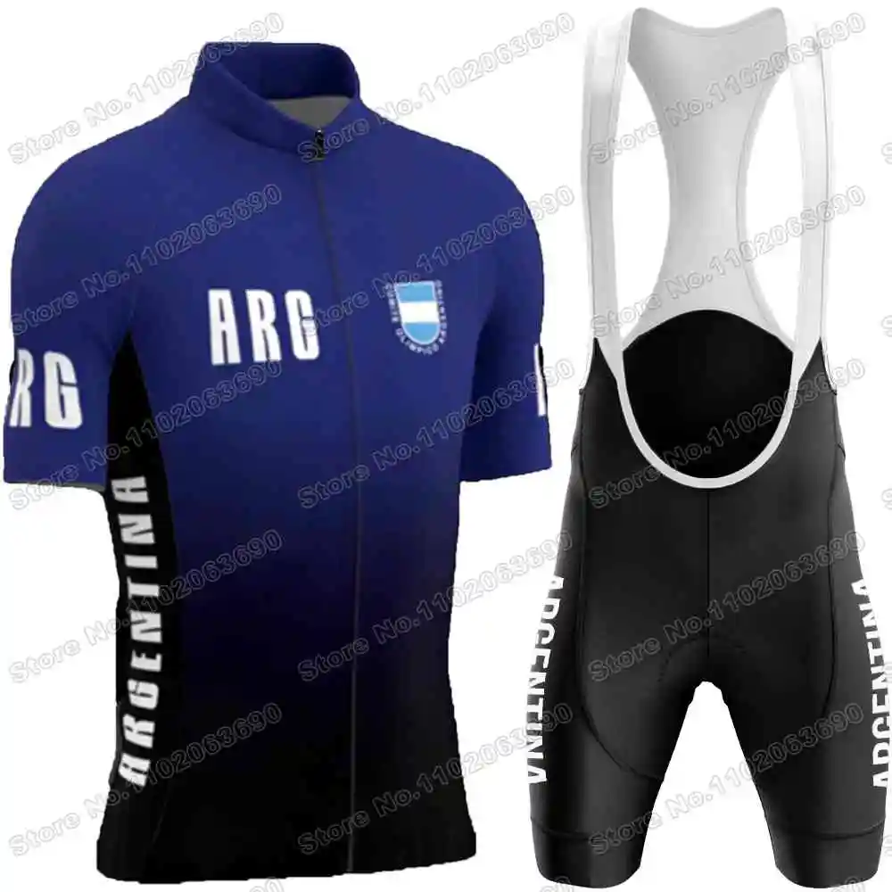 Cycling Jersey Set Argentina Men Summer Short Sleeve Road Bike Shirts Suit Bicycle Bib Shorts MTB Uniform