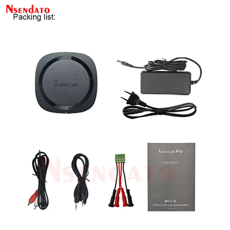 IEAST Audiocast AMP50 Wireless WiFi & BT V5.0 Amplifier Multi room Audio Music Receiver Adapter For Airplay DLNA Speakers Mic TV