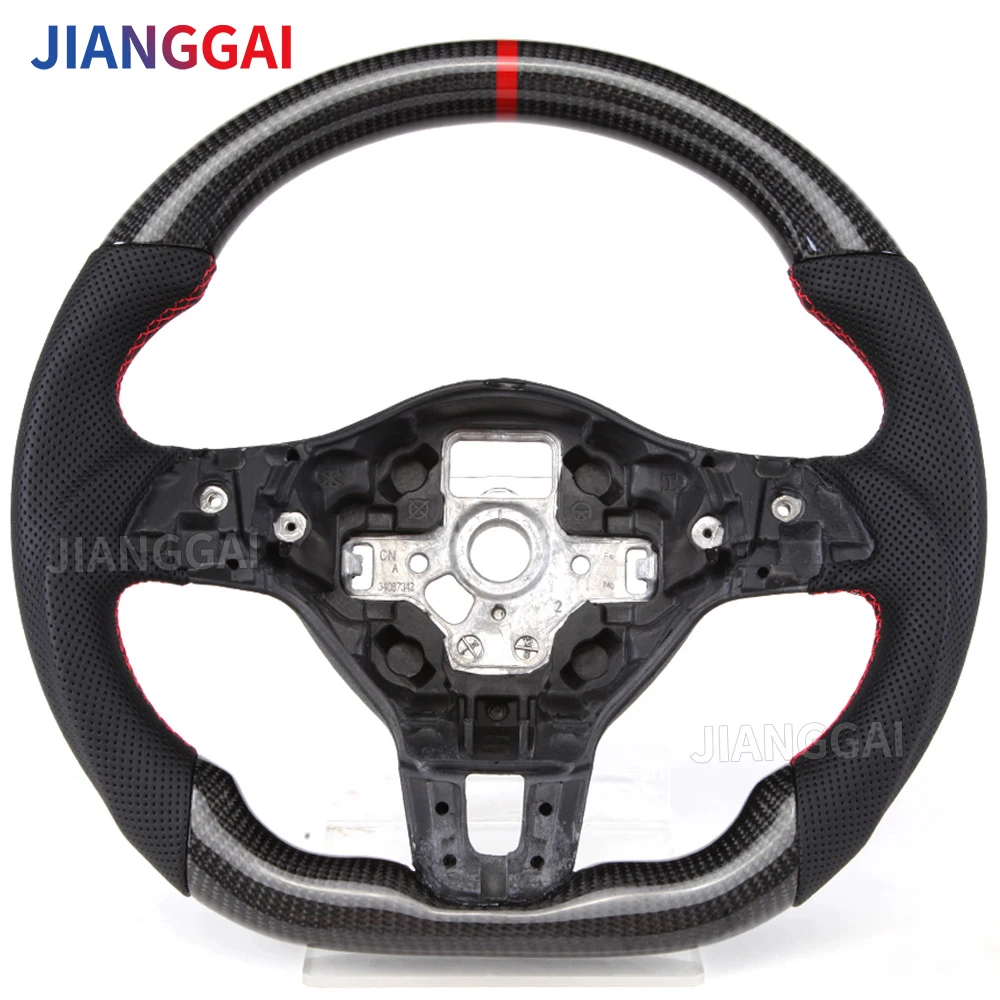 

Car Carbon Fiber Steering Wheel LED Shift Sport Racing Wheel For Volkswagen VW GTI MK6 Golf 6 2008 2009 2010 2011 2012 2013 2014