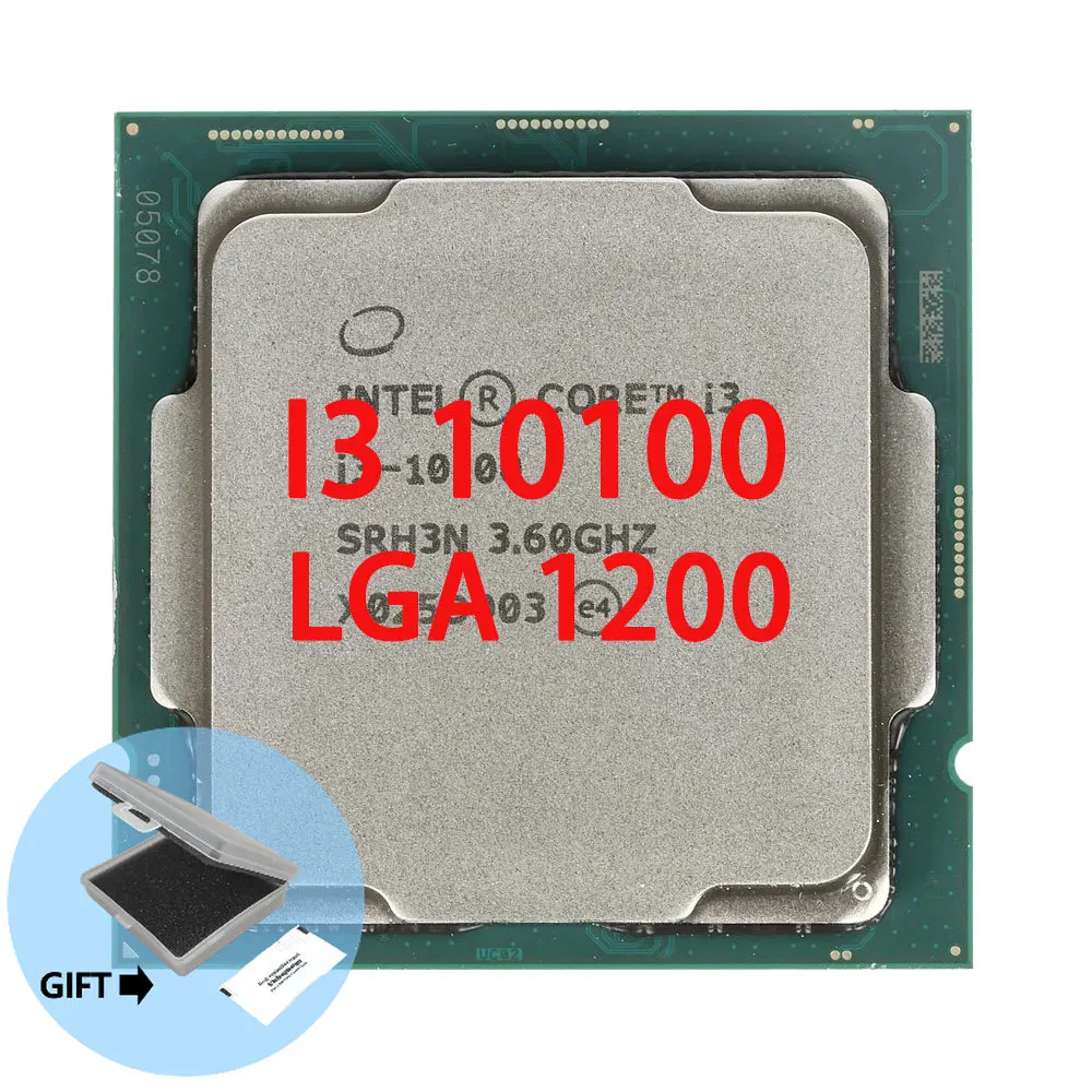 Processore Cpu Intel Core I3-10100 I3 10100 L2 = 1M L3 = 6M 65W 3.6 Ghz 4 Core 8 Thread Lga 1200
