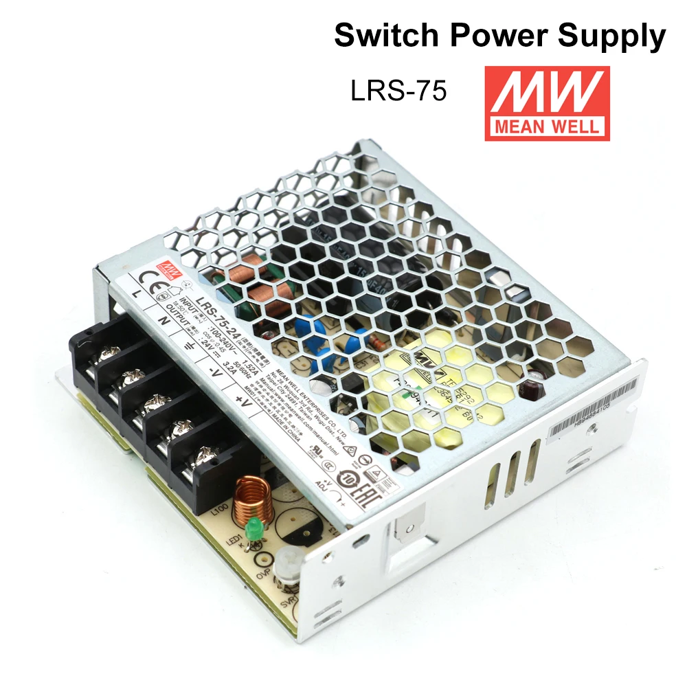 Meanwell LRS-75 Switching Power Supply 12V 6A / 24V 3.2A 75W