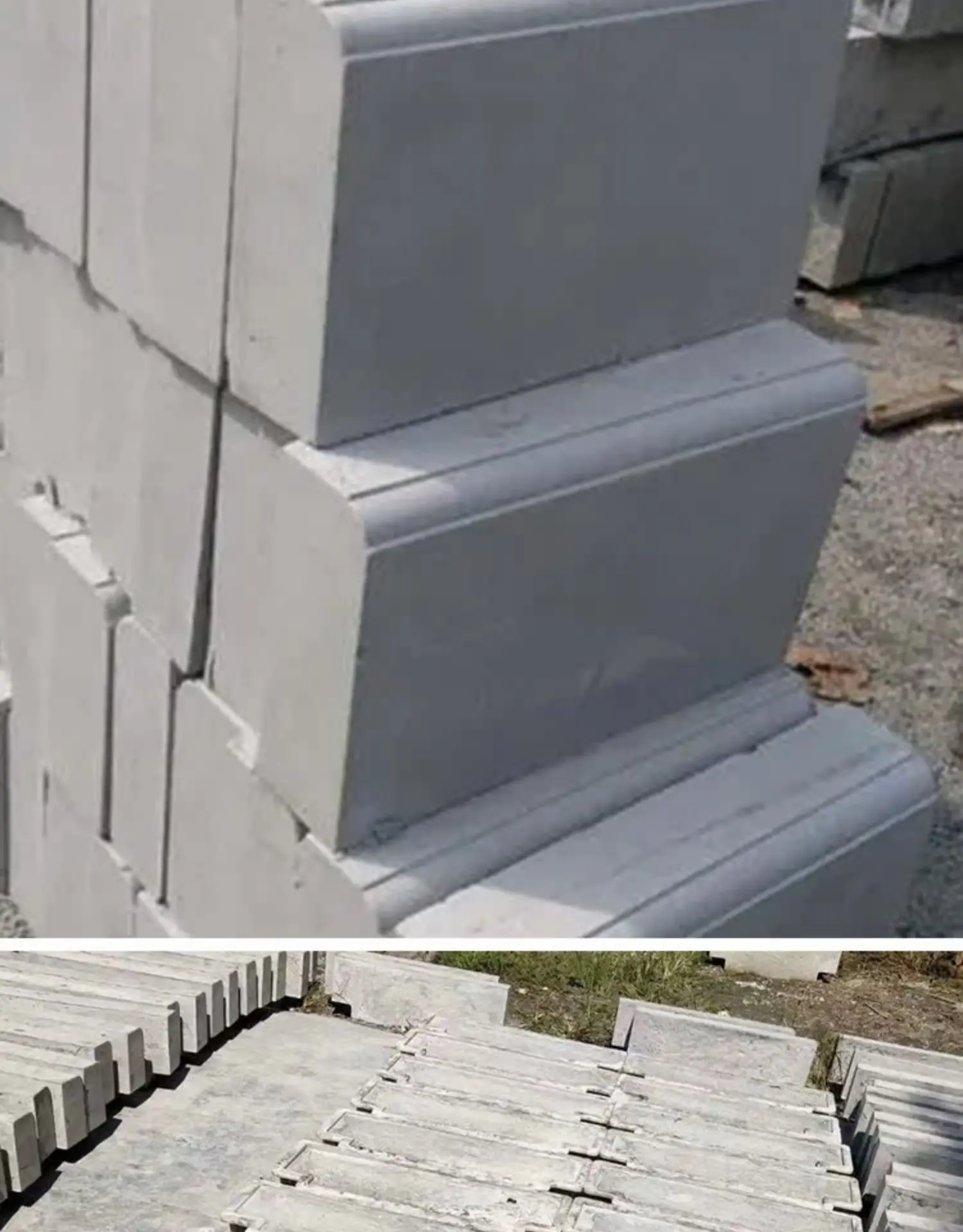 Highway Edge Stone Cement Mold Plastic 50x30x10cm, 12cm Curved Reusable Extension Suitable for Highway Shoulder Stone