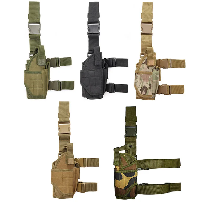 Pistol Holster Gun Holster Hunting Holster Universal Tactical Drop Leg Thigh Gun Holster Hunting Military Airsoft Glock Handgun Pouch Right Hand