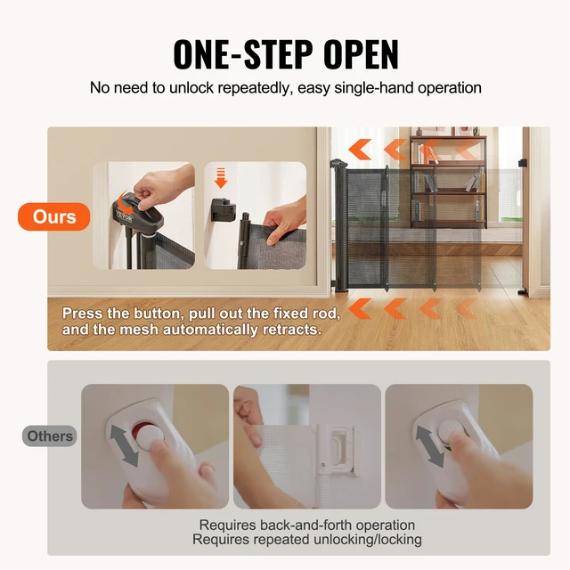 Retractable Mesh Baby & Pet Gate 3