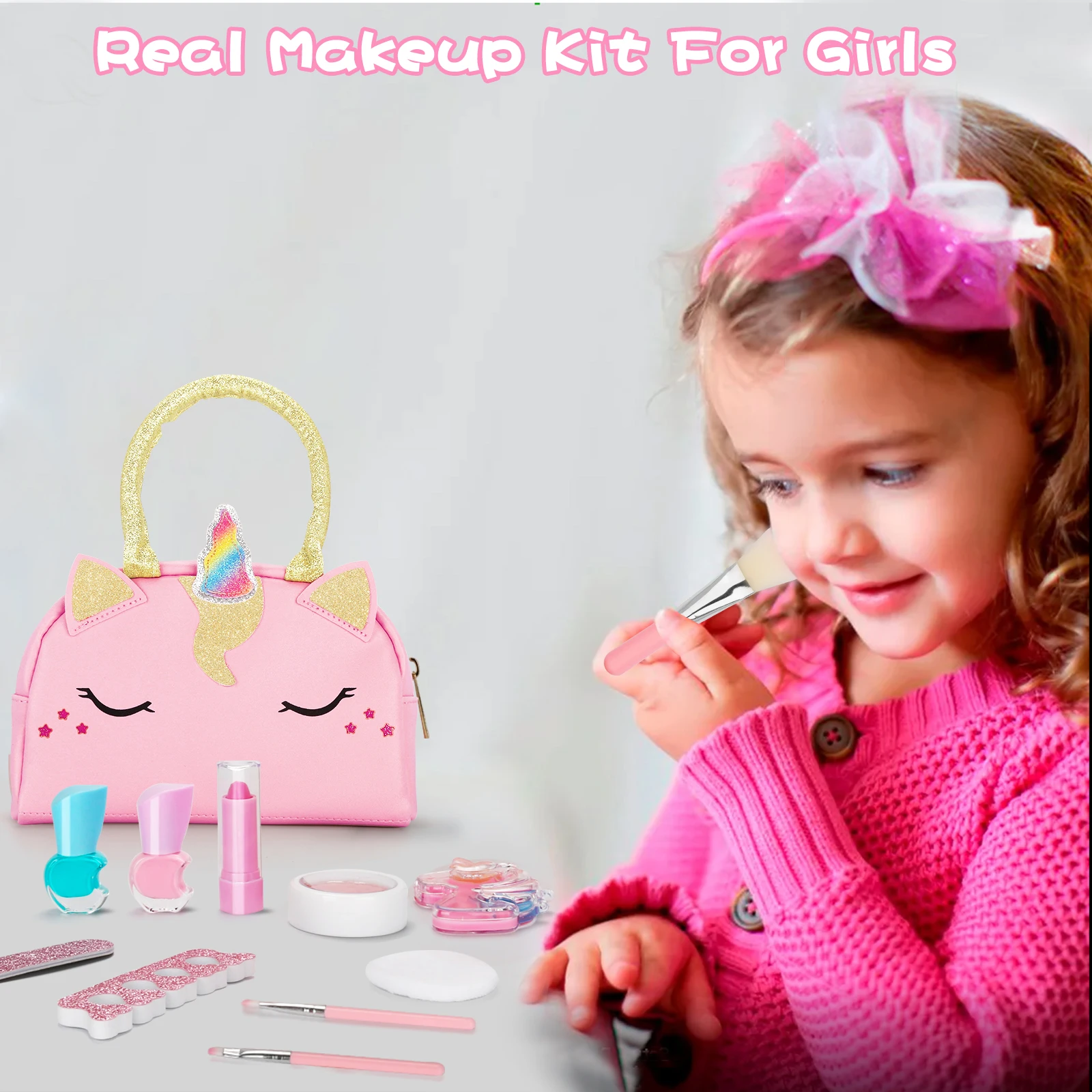 Kids Makeup for Girls, Girls Makeup Set for 3-12 Year Old Kids Toddlers  Girls Toys - AliExpress