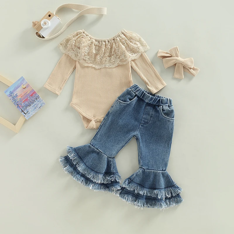 2022-10-28 Lioraitiin 0-24M 여자 아이 2Pcs 바지 정장 긴 소매 라..