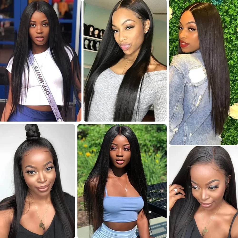 13x4 Straight Transparent Lace Closures Human Hair Frontal Closure with Natural Hairline Free Part Brazilian Hair for Women Girl