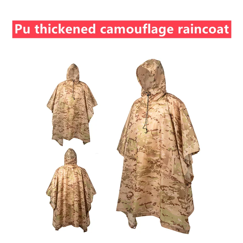 

Polyester Impermeable Outdoor Raincoat Waterproof Women Men Rain Coat Poncho Cloak Durable Fishing Camping Tour Rain Gear