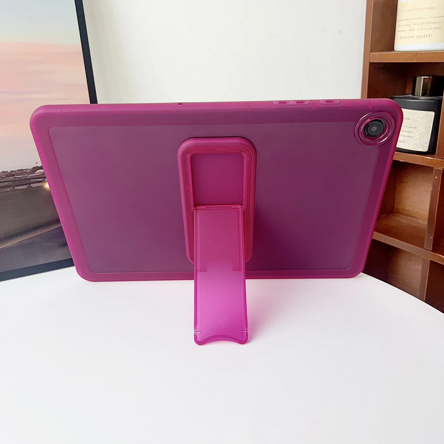 Transparent Kickstand Tablet Case with Clear Stand and Protective Cover