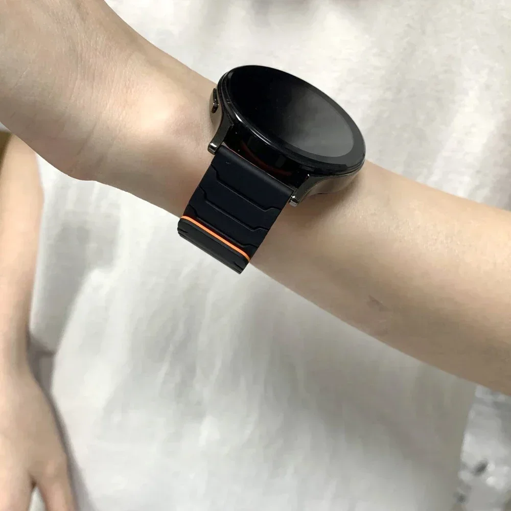 Magnetic Silicone Watch Band - Versatile 20-22mm Strap, Loop, Bracelet with Adjustable Closure