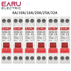 Enhanced Miniature Circuit Breaker, Din Rail Mounted, Adjustable 6A - 32A Capacity for Household and DIY Projects