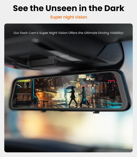 WOLFBOX 12" G840S 2160P Dash Cam Specchietto, 4K Dashcam - Foto 9