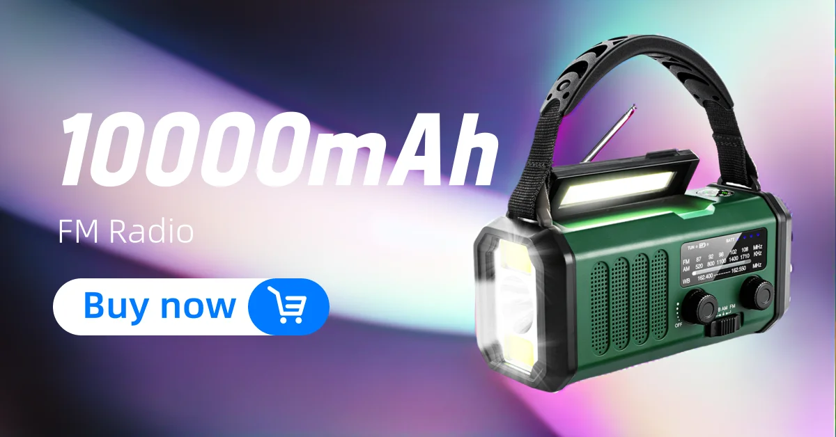 Notfall-Radio Mit Handkurbel - Solar, USB & Kurbelbetrieb Mit Taschenlampe