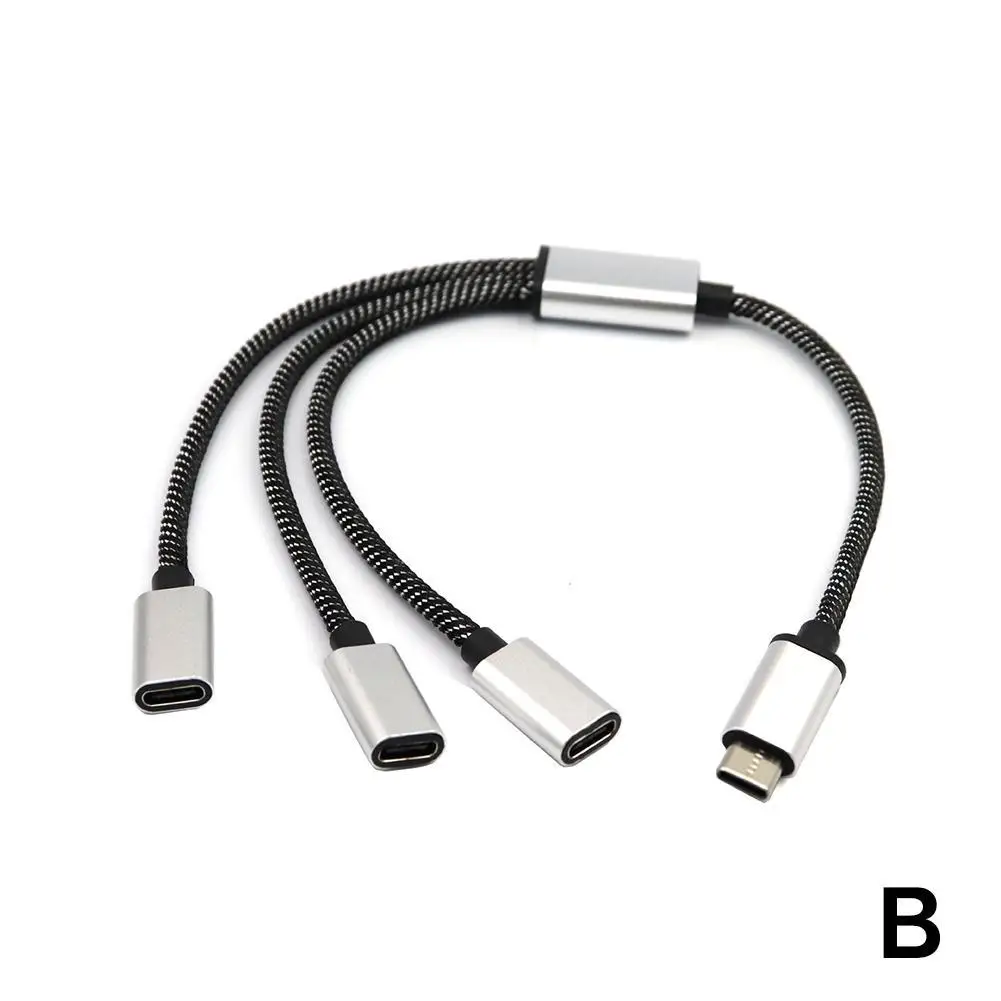 Dual USB-C Female Splitter Hub for Type-C Devices and Gaming Accessories
