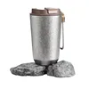 Titanium Inner Travel Thermal Mug WideMouth with Lid Double-Wall Vacuum Insulation Water Bottle With Rope Portable Leakproof 4
