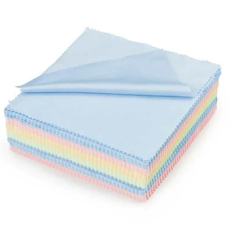 Solid Color Microfiber Glasses Cleaning Cloth High Quality Soft Chamois Eyeglasses Lens Clothes Phone Screen Cleaning Wipes