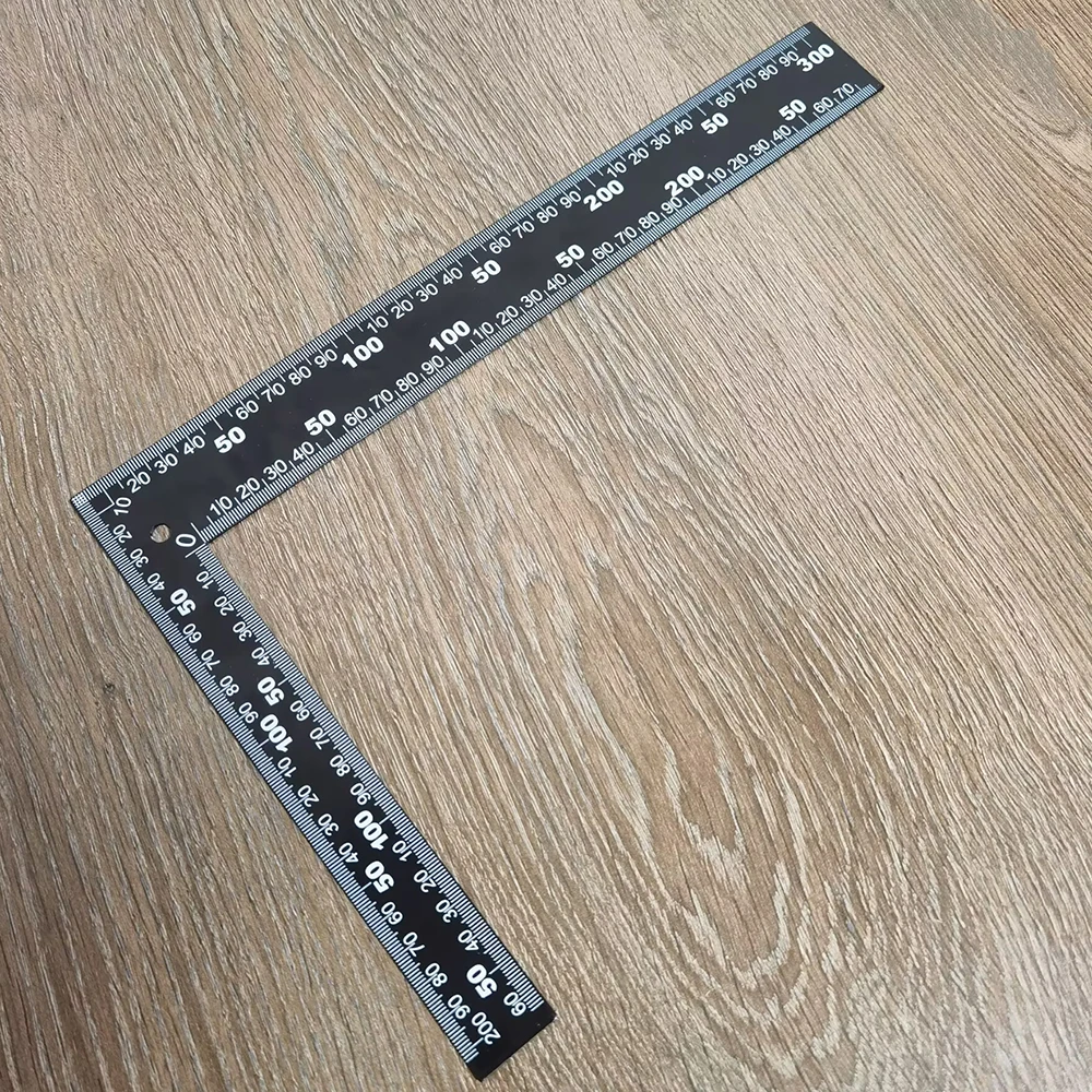 직각 눈금자 금속 L 눈금자 검은 목수 프레임 8X12 인치 Leathercraft 스테인레스 스틸 금속 사각형 DIY 가죽