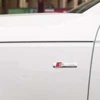 Autocollant 3D ABS pour voiture, emblème S LINE, décoration pour Audi Sline S6 S7 SQ5 SQ7 A3 A4 A5 A6 A7 A8L Q3 Q4 Q5 Q6 Q7 Q8 TT, 2 pièces 5