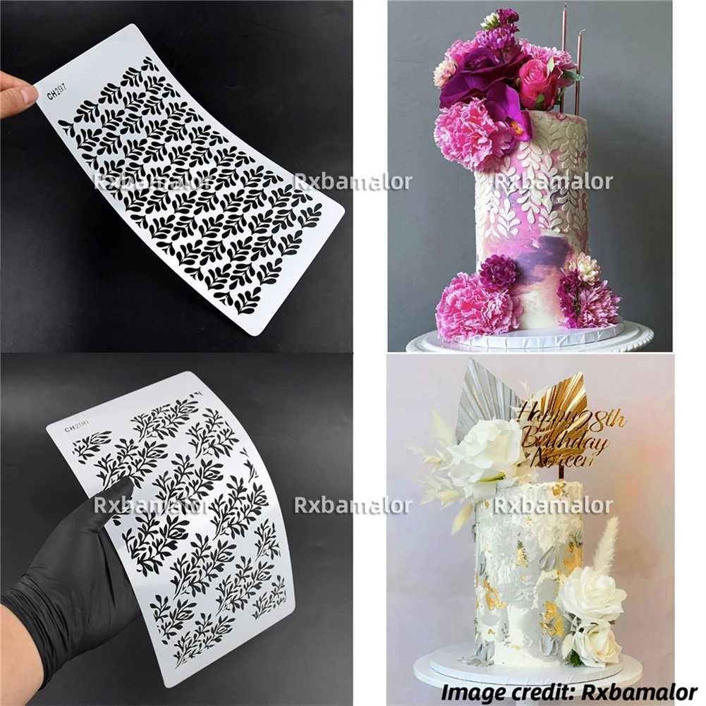 Lavender Cake Stencil Template Dandelion Wedding Lace Cake Decorating Fondant Tools Plastic DIY Drawing Mold Stencils