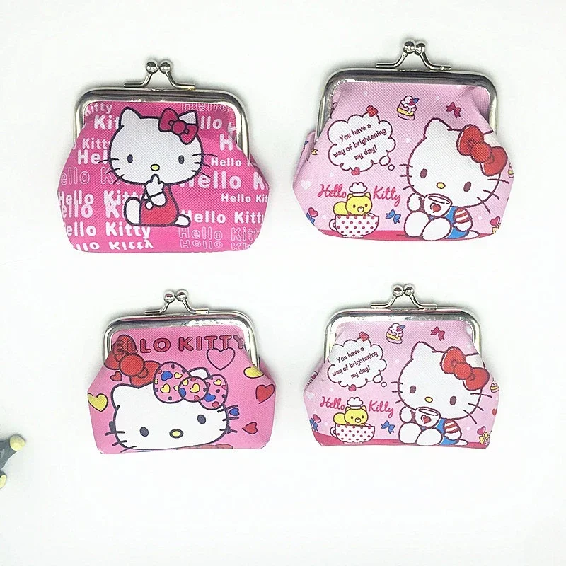 Hello Kitty Cartoon Coin Pouch Purse Sanrio Creative Small Wallet Wholesale My Melody Bags girls purse Kawaii Wallet Kid Purses 2