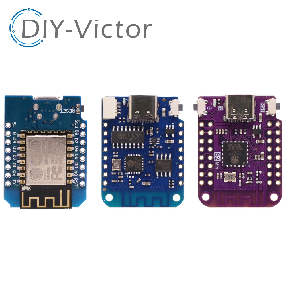 Carte de développement WIFI NodeMCU Lua IOT 3.3V ESP32 ESP8266 ESP-12 ESP-12F CH340G CH340 TYPE-C USB WeMos D1 Mini PRO V3.0.0